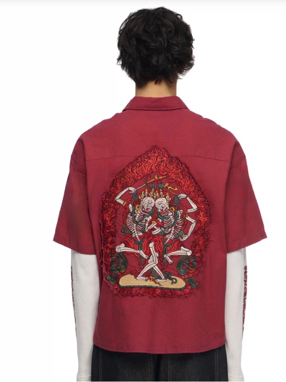 Derschutze “lotus v2" layered Shirt plaid red